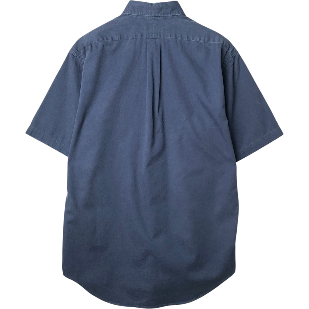 Ralph Lauren BLAIRE Short-Sleeve Button-Down Shirt, Men's Size S (approx.) cotton navy blue type Vintage Second Hand