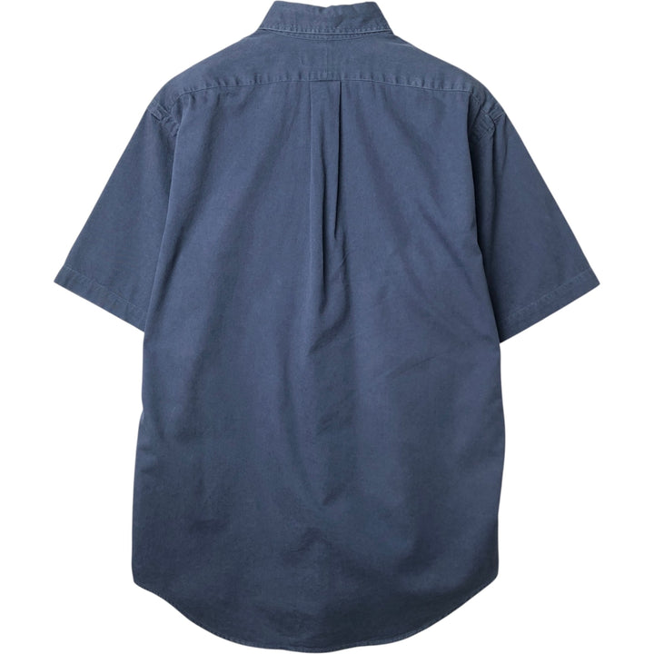 Ralph Lauren BLAIRE Short-Sleeve Button-Down Shirt, Men's Size S (approx.) cotton navy blue type Vintage Second Hand