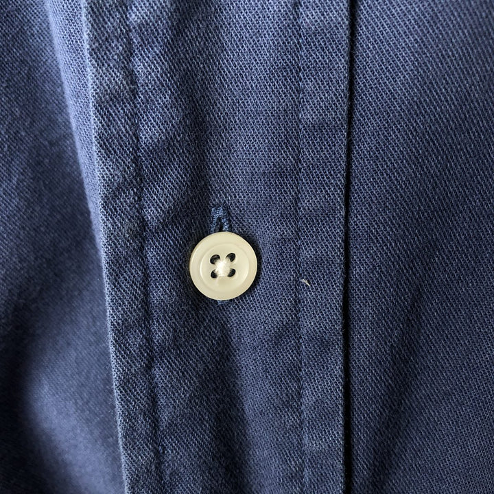 Ralph Lauren BLAIRE Short-Sleeve Button-Down Shirt, Men's Size S (approx.) cotton navy blue type Vintage Second Hand
