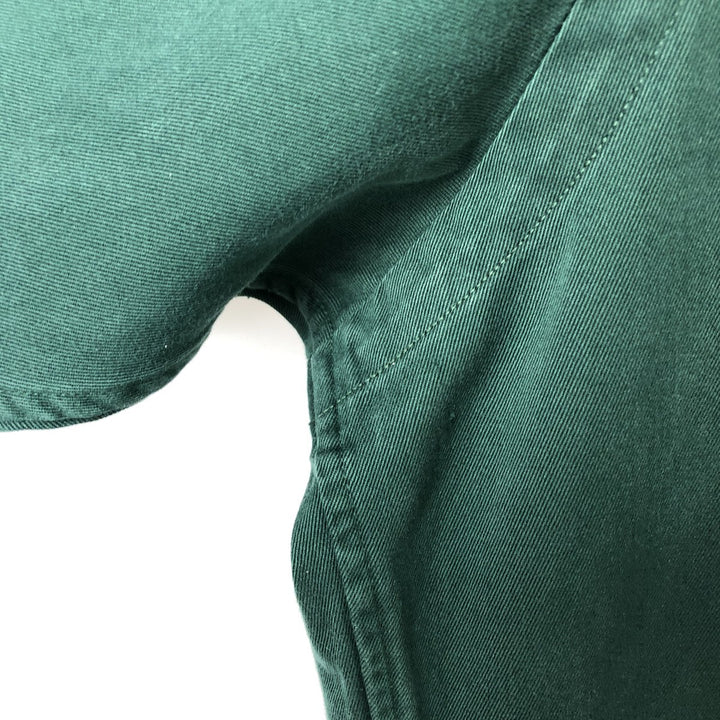 Ralph Lauren short sleeve button down shirt, men's size L cotton Green type dark green Vintage Second Hand