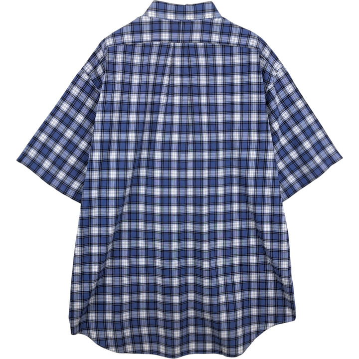 Ralph Lauren BLAKE short sleeve button down check shirt men's XL size cotton blue type Vintage Second Hand