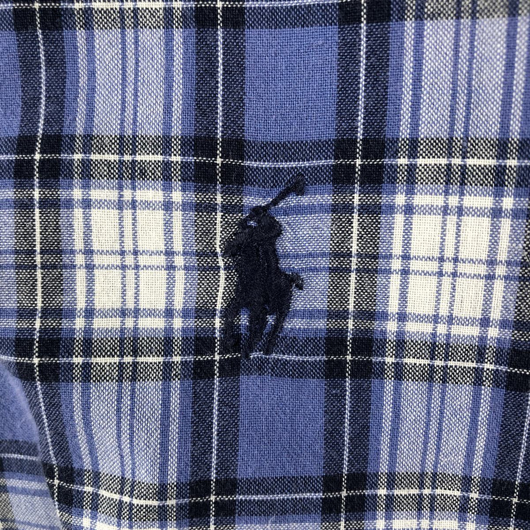 Ralph Lauren BLAKE short sleeve button down check shirt men's XL size cotton blue type Vintage Second Hand