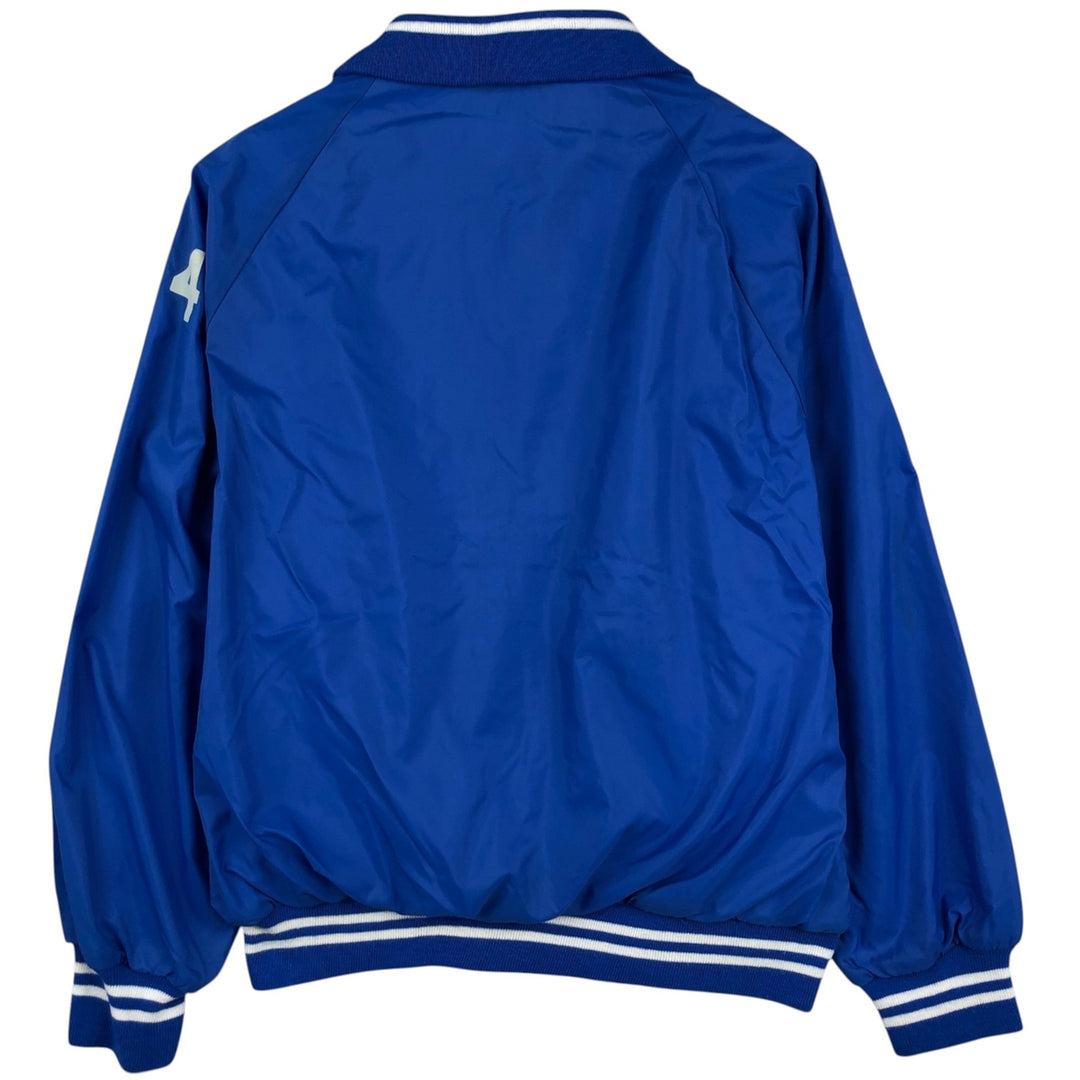 90'S Champion Collared Varsity Jacket Award Jacket Made in USA Men's L Size acrylic blue type Vintage Second Hand