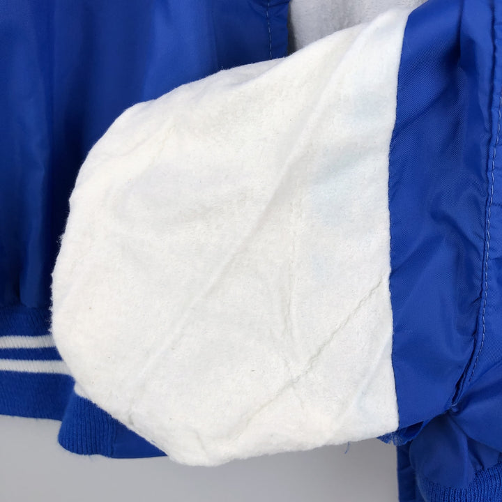 90'S Champion Collared Varsity Jacket Award Jacket Made in USA Men's L Size acrylic blue type Vintage Second Hand
