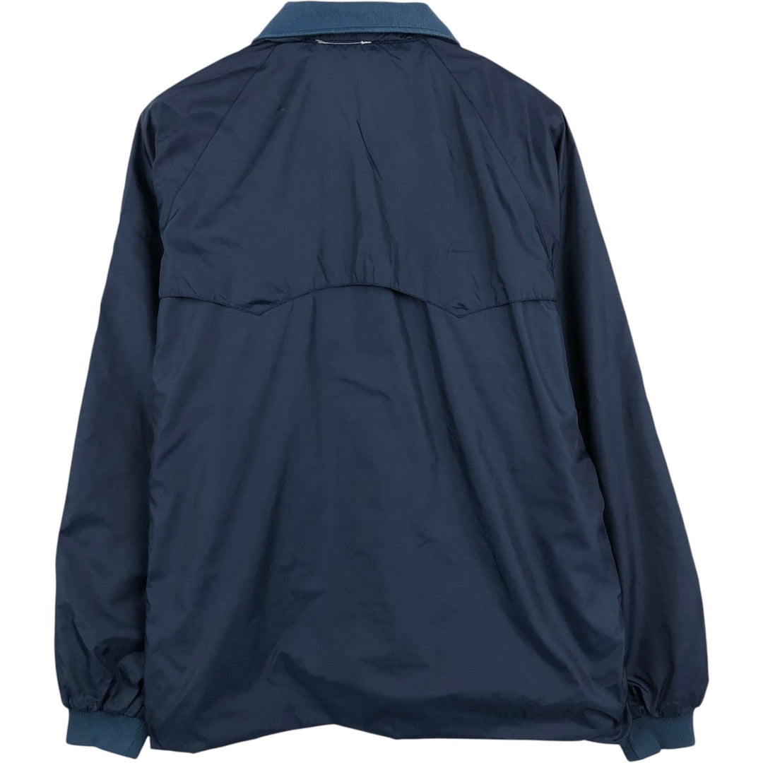 70s-80'S Lacoste IZOD Collared Nylon Jacket, Men's Size XL (Equivalent), Vintage Nylon navy blue type Vintage Second Hand