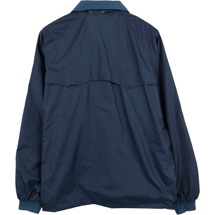 70s-80'S Lacoste IZOD Collared Nylon Jacket, Men's Size XL (Equivalent), Vintage Nylon navy blue type Vintage Second Hand