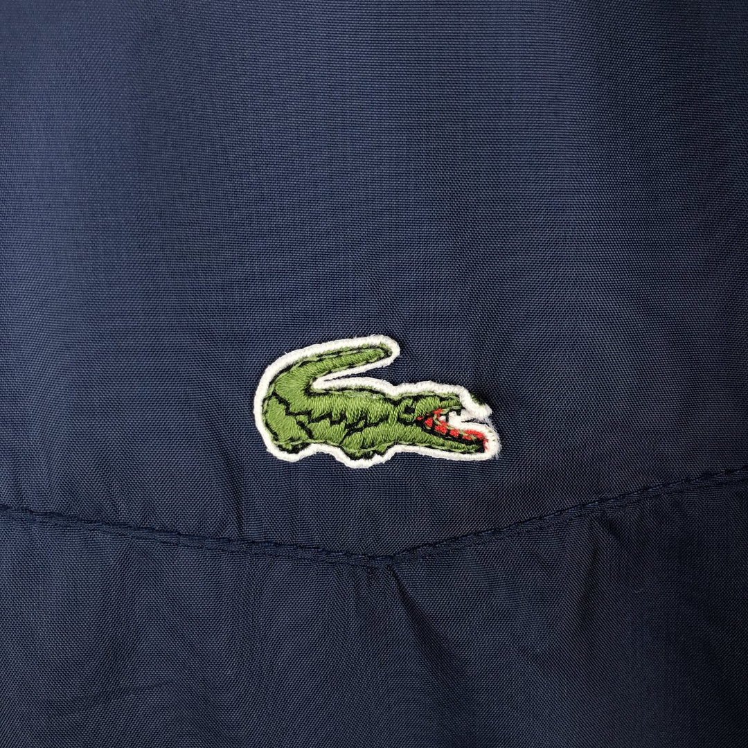 70s-80'S Lacoste IZOD Collared Nylon Jacket, Men's Size XL (Equivalent), Vintage Nylon navy blue type Vintage Second Hand