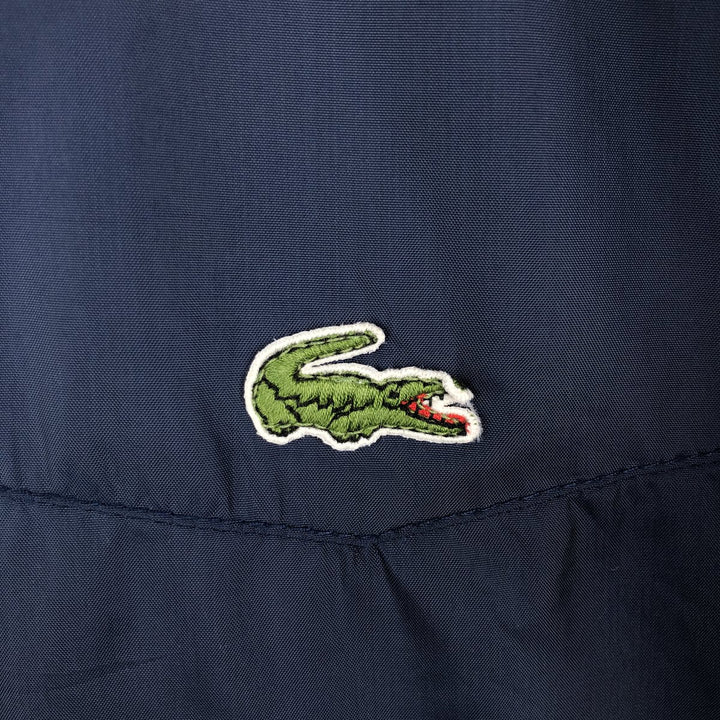 70s-80'S Lacoste IZOD Collared Nylon Jacket, Men's Size XL (Equivalent), Vintage Nylon navy blue type Vintage Second Hand