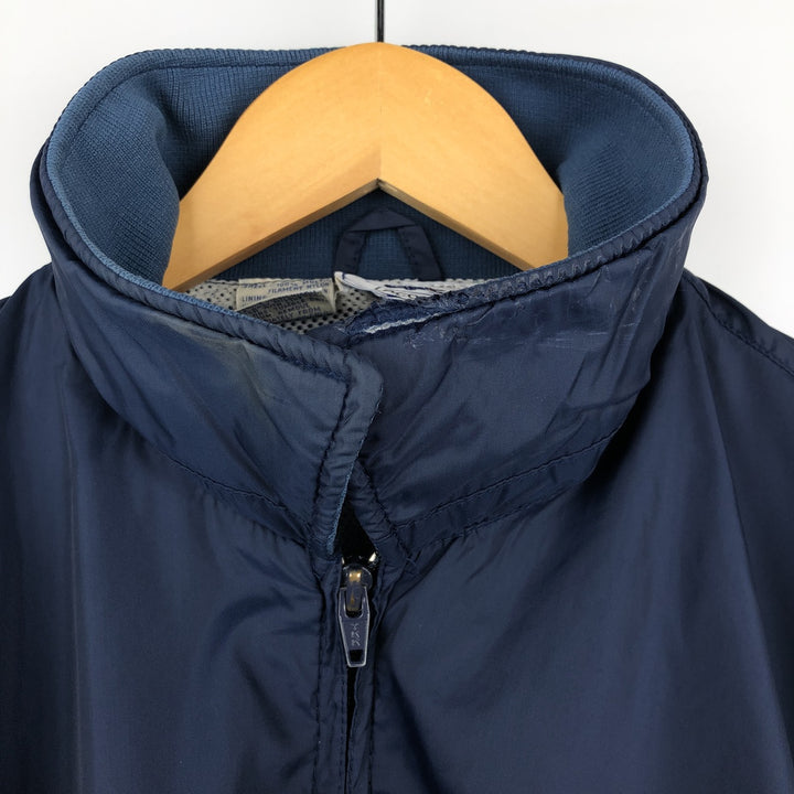 70s-80'S Lacoste IZOD Collared Nylon Jacket, Men's Size XL (Equivalent), Vintage Nylon navy blue type Vintage Second Hand