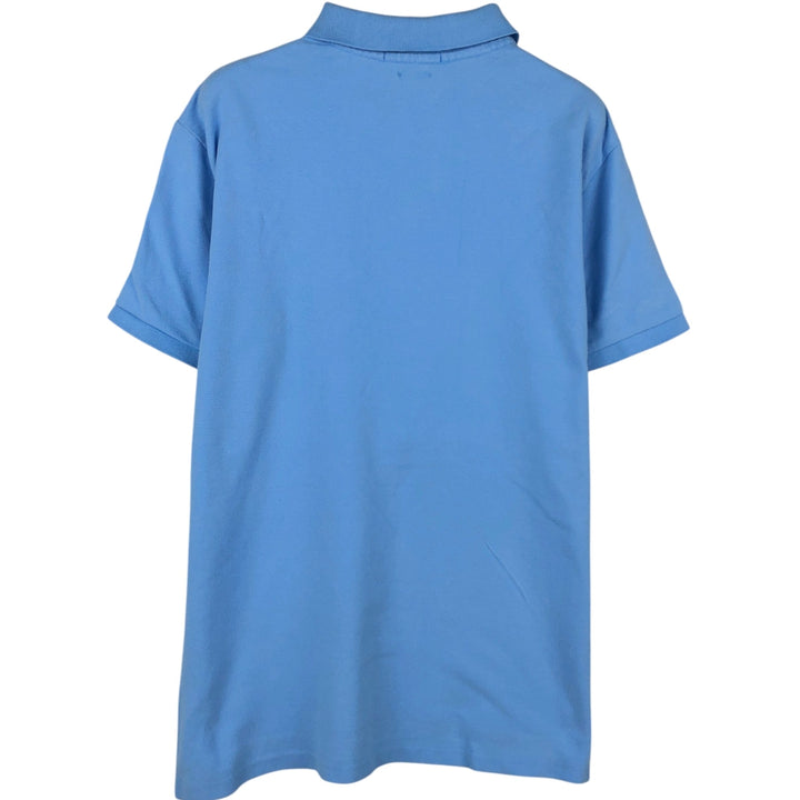 Ralph Lauren POLO RALPH LAUREN SLIM FIT short sleeve polo shirt, men's size M cotton Blue type light blue Vintage Second Hand