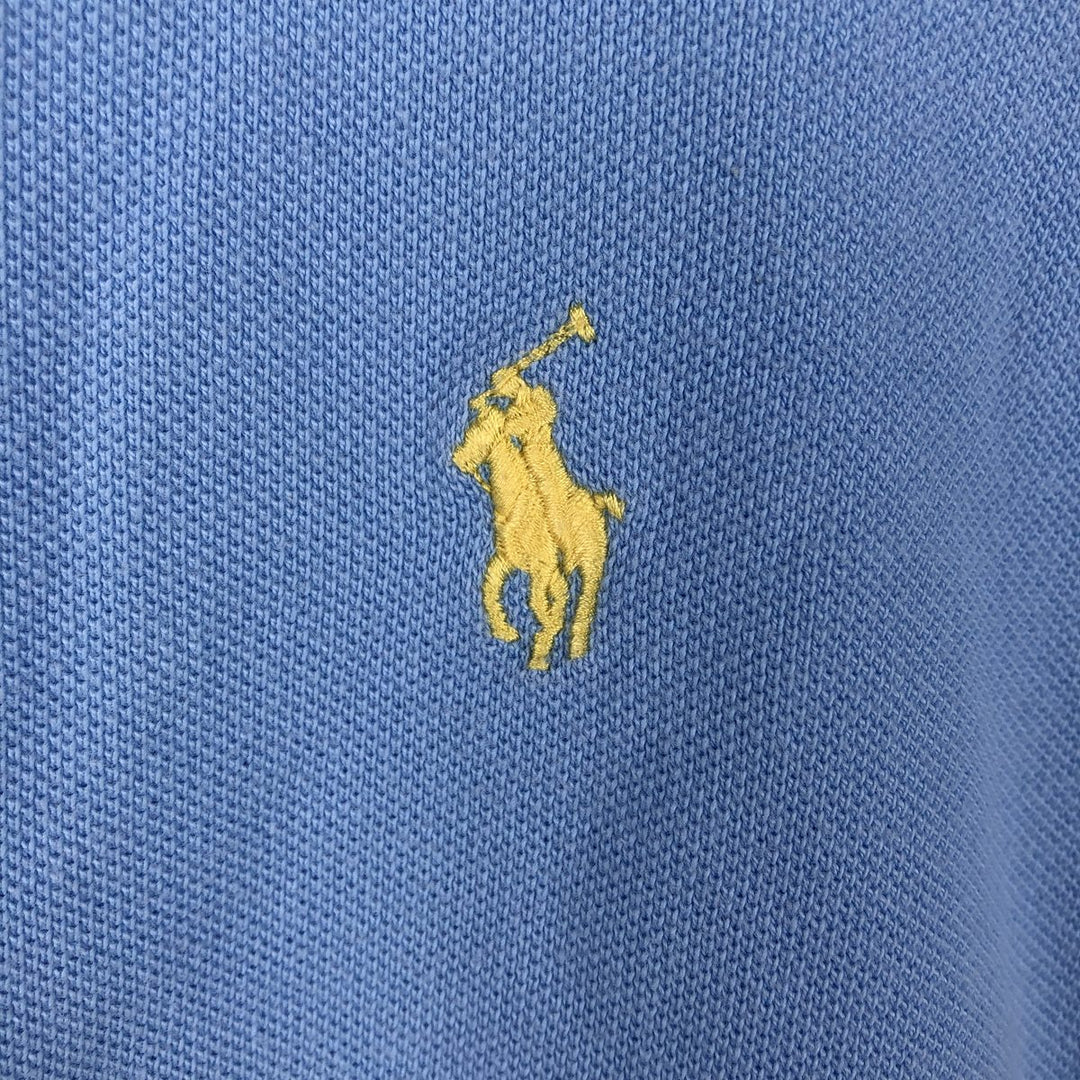 Ralph Lauren POLO RALPH LAUREN SLIM FIT short sleeve polo shirt, men's size M cotton Blue type light blue Vintage Second Hand