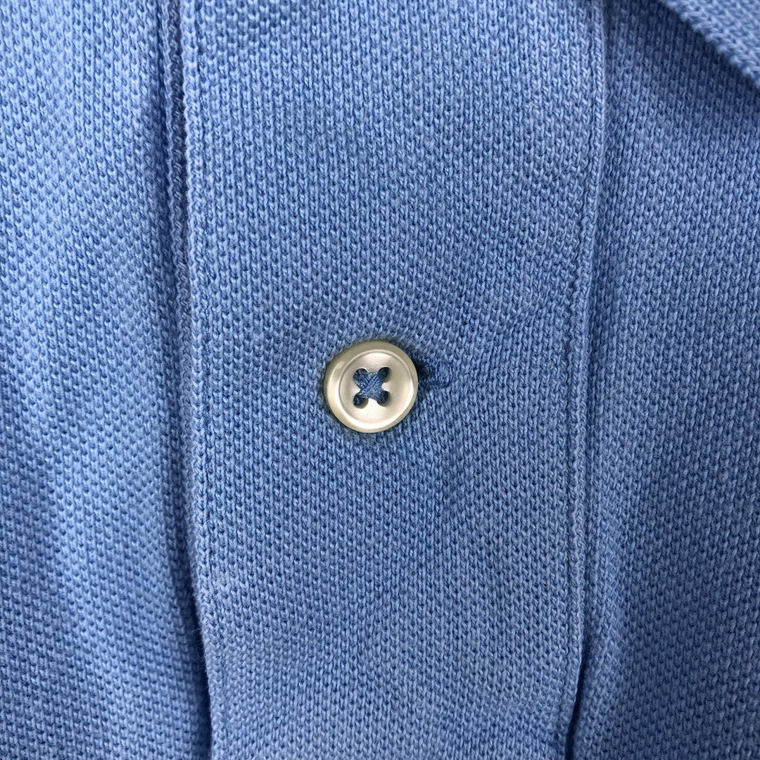 Ralph Lauren POLO RALPH LAUREN SLIM FIT short sleeve polo shirt, men's size M cotton Blue type light blue Vintage Second Hand