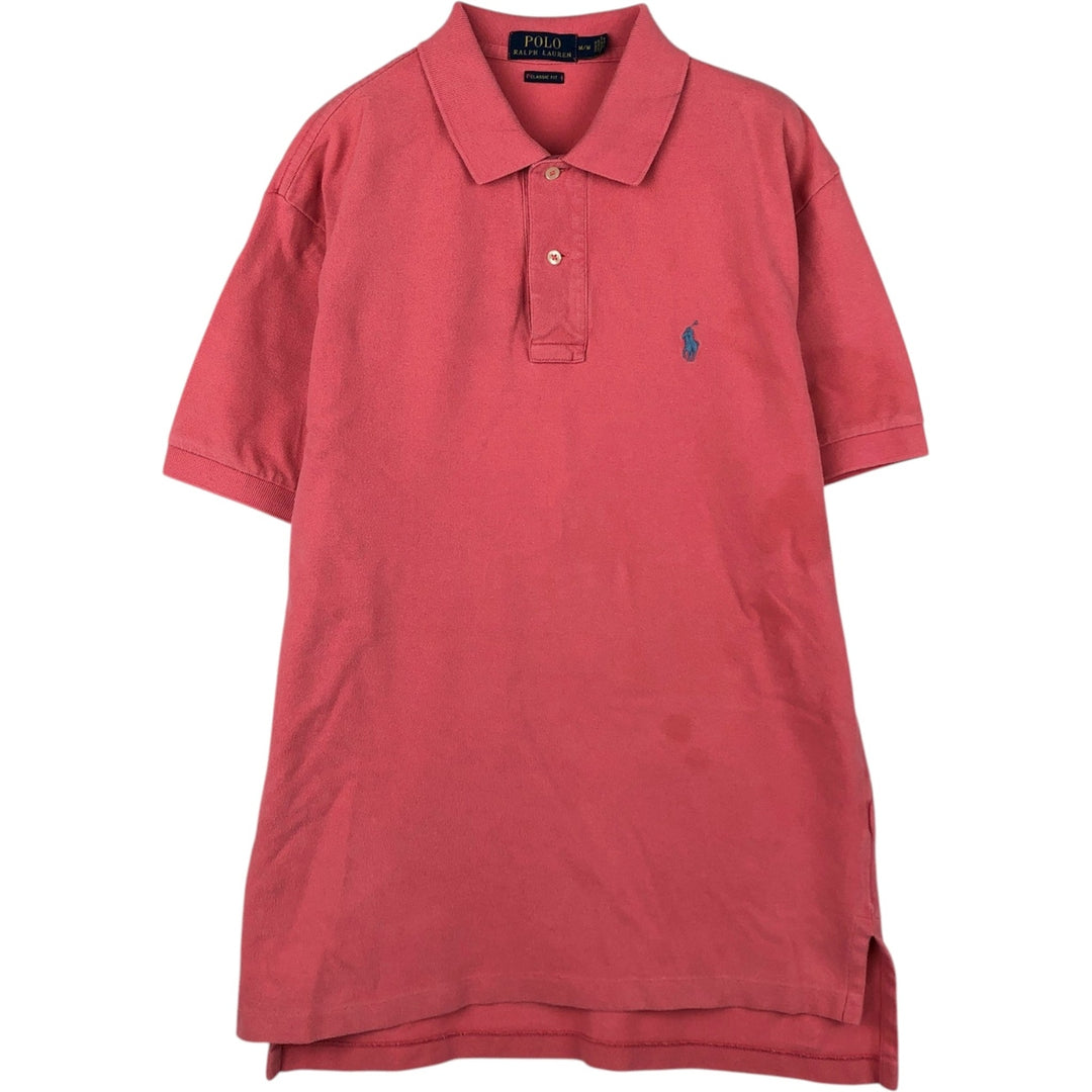 Ralph Lauren POLO RALPH LAUREN CUSTOM FIT short sleeve polo shirt men's M equivalent cotton pink type Vintage Second Hand