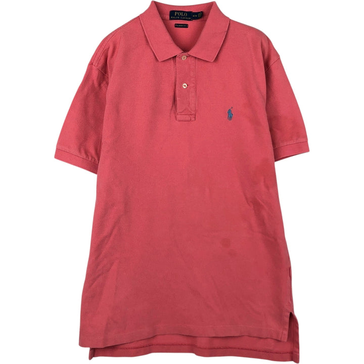 Ralph Lauren POLO RALPH LAUREN CUSTOM FIT short sleeve polo shirt men's M equivalent cotton pink type Vintage Second Hand
