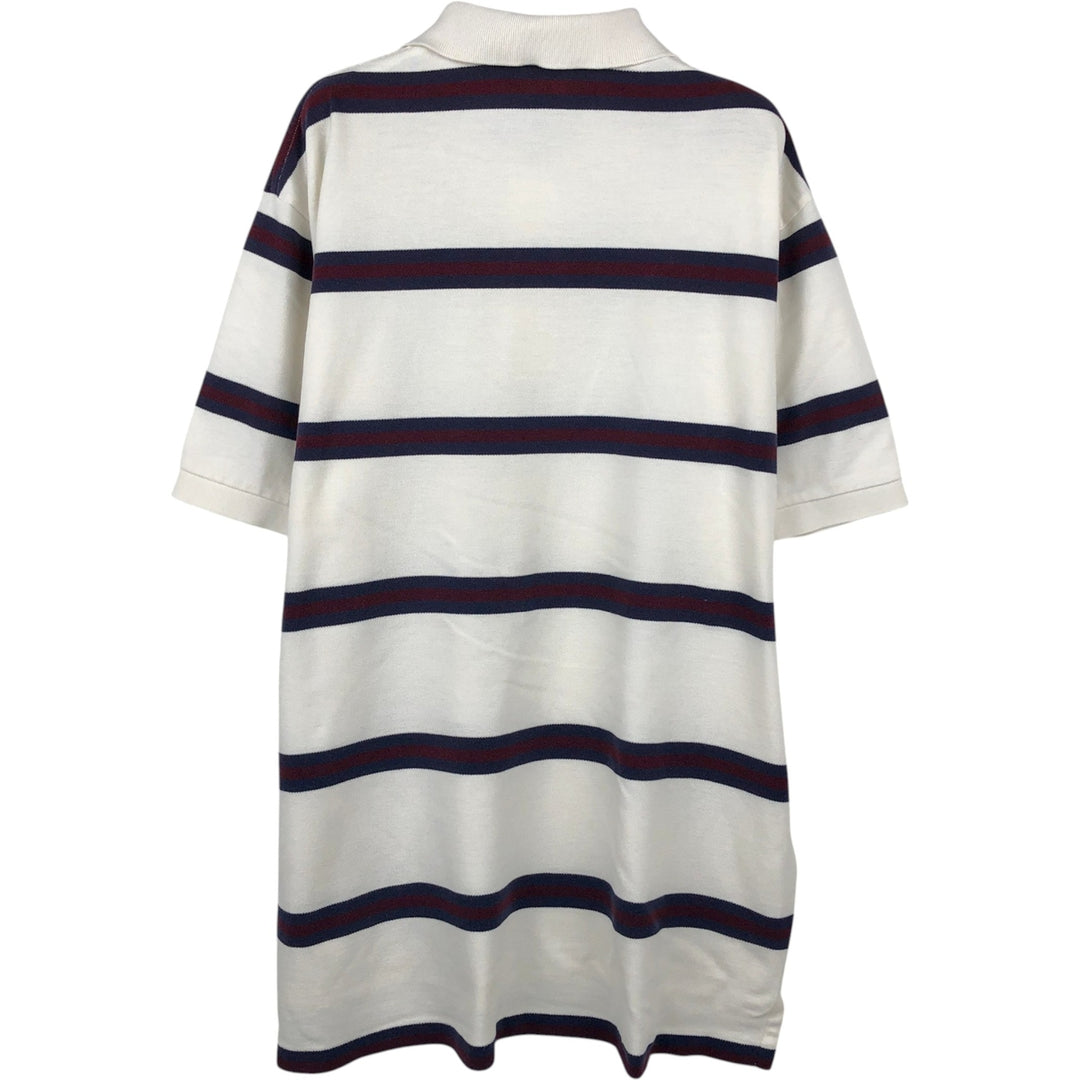 Ralph Lauren POLO by Ralph Lauren short sleeve striped polo shirt, men's size L cotton white type Vintage Second Hand