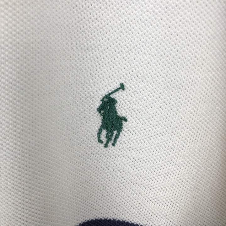 Ralph Lauren POLO by Ralph Lauren short sleeve striped polo shirt, men's size L cotton white type Vintage Second Hand
