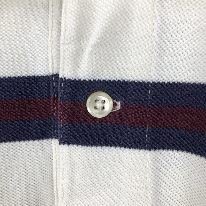 Ralph Lauren POLO by Ralph Lauren short sleeve striped polo shirt, men's size L cotton white type Vintage Second Hand