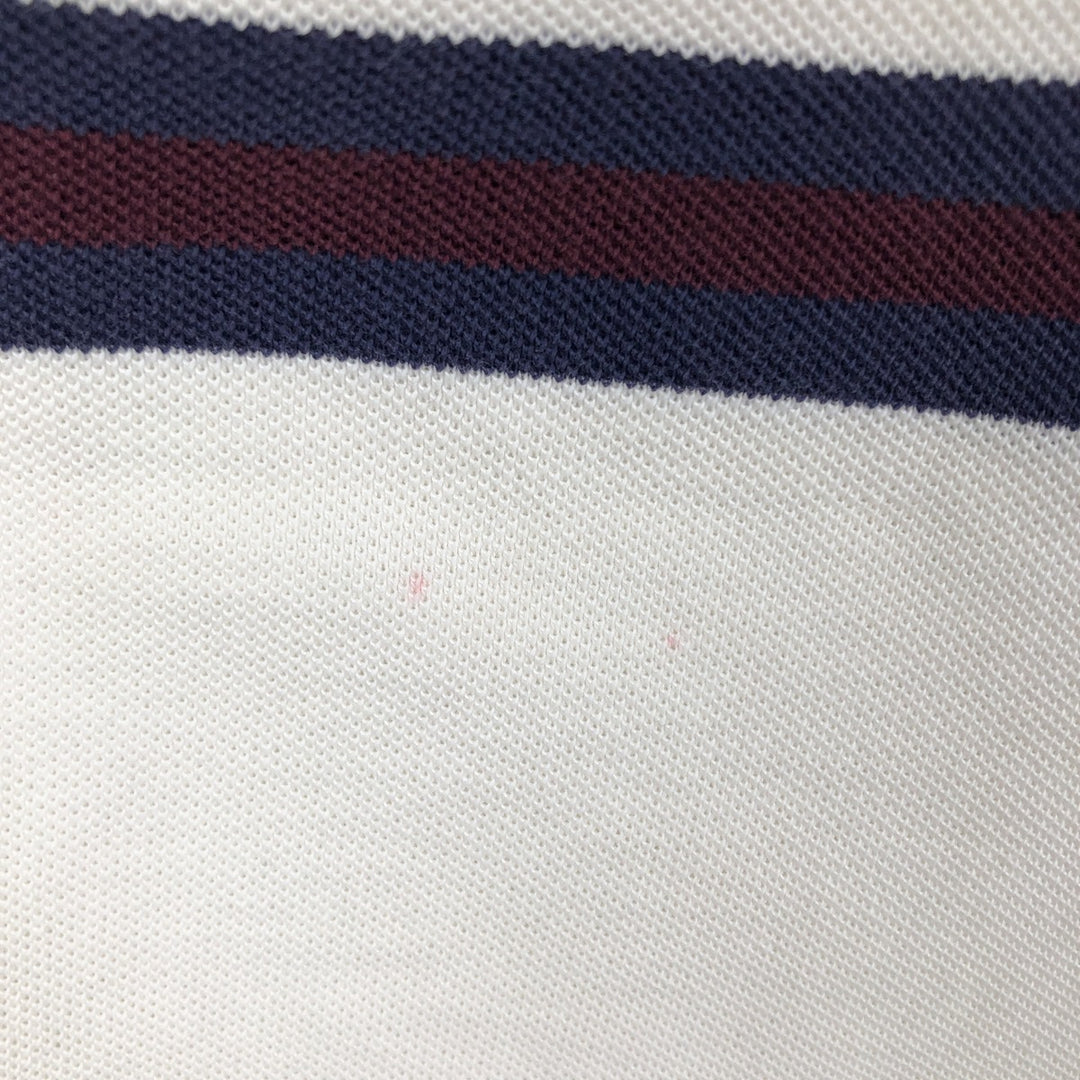 Ralph Lauren POLO by Ralph Lauren short sleeve striped polo shirt, men's size L cotton white type Vintage Second Hand
