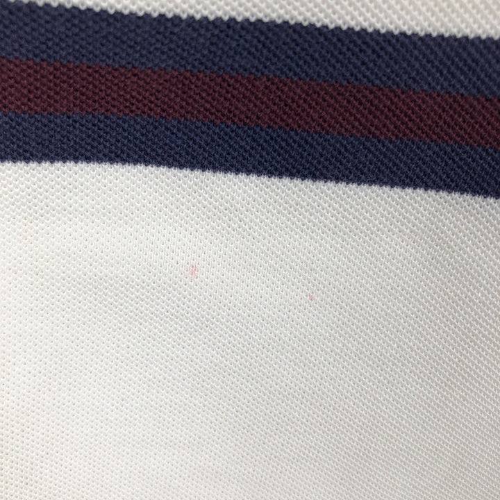 Ralph Lauren POLO by Ralph Lauren short sleeve striped polo shirt, men's size L cotton white type Vintage Second Hand