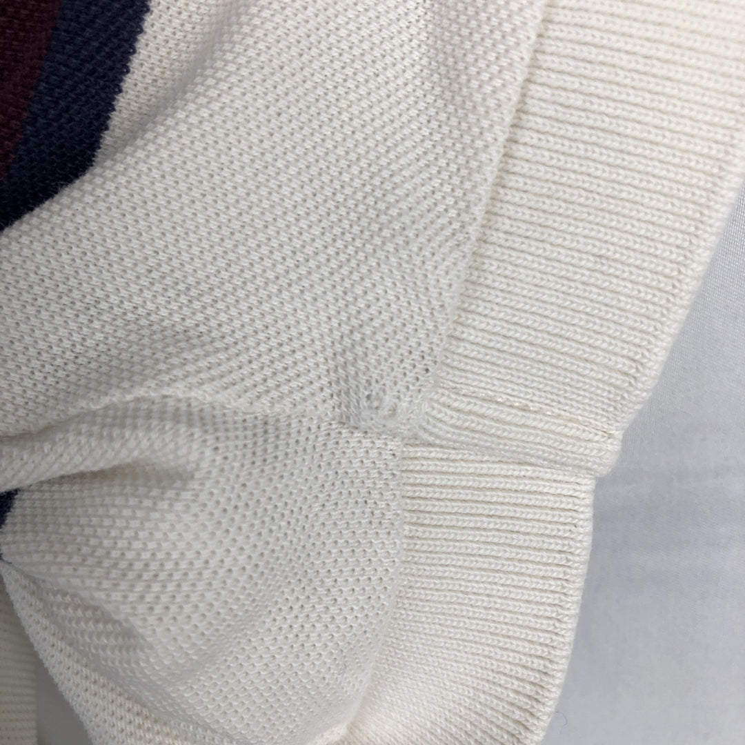 Ralph Lauren POLO by Ralph Lauren short sleeve striped polo shirt, men's size L cotton white type Vintage Second Hand