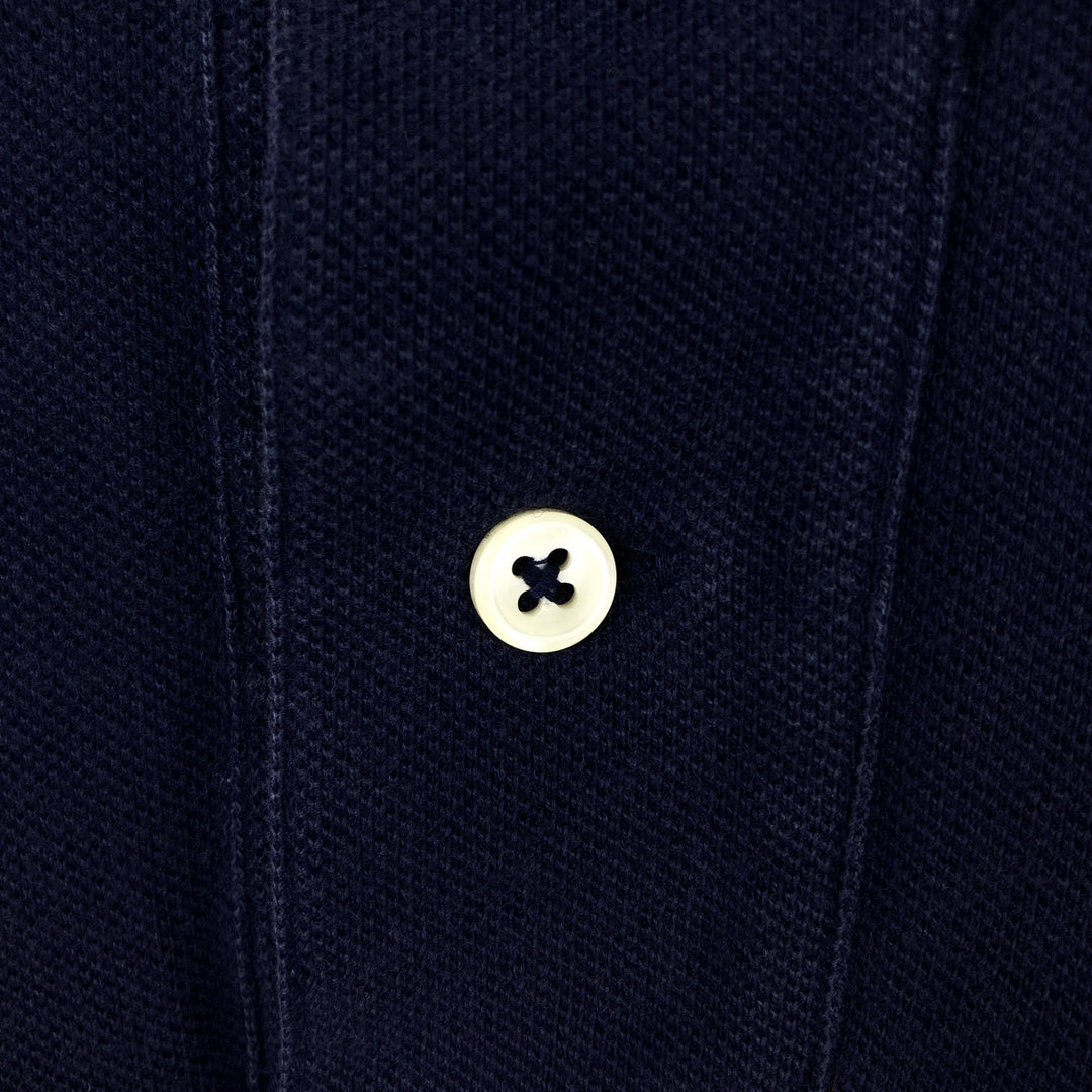 Ralph Lauren POLO by Ralph Lauren short sleeve polo shirt, men's XL size cotton navy blue type Vintage Second Hand