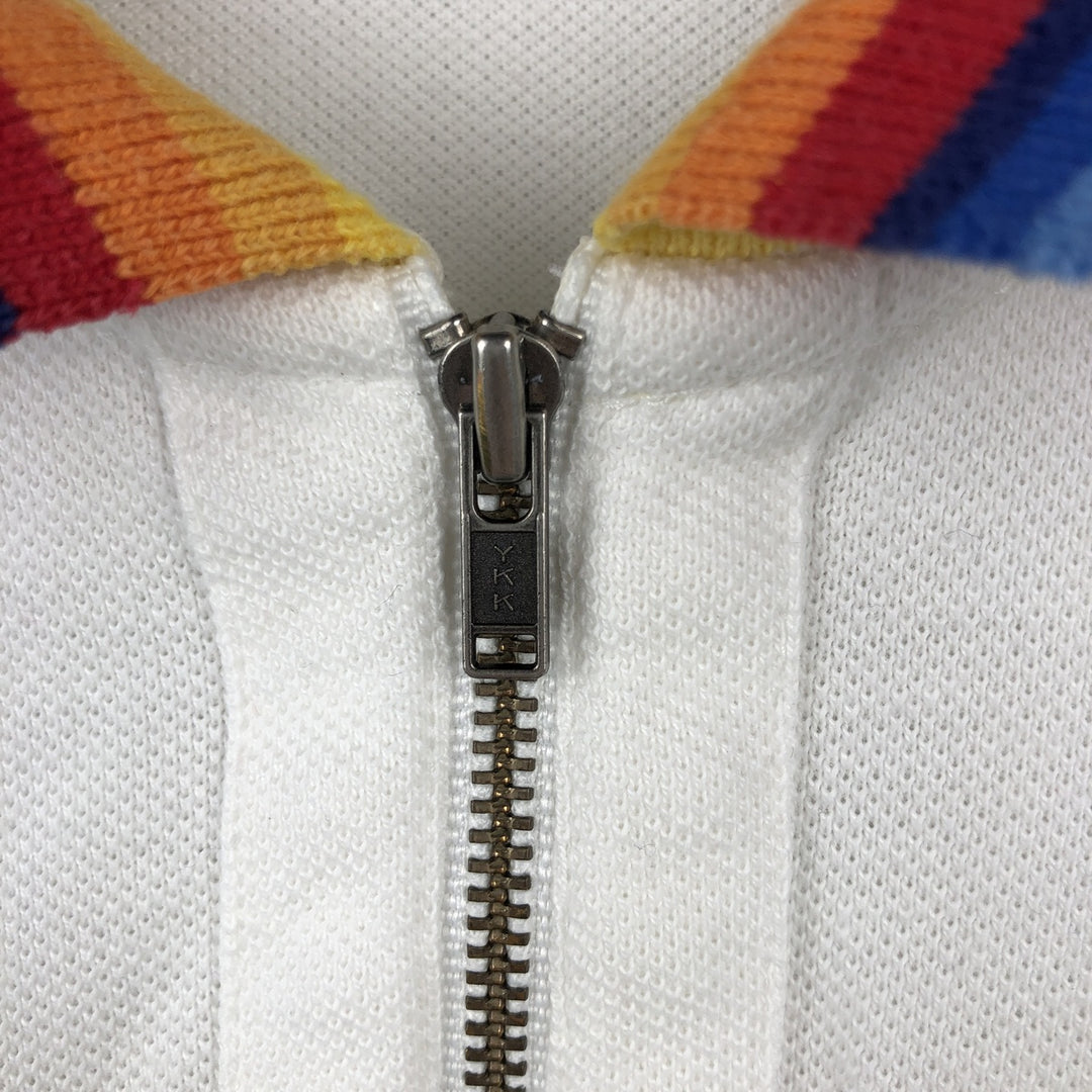 Ralph Lauren POLO by Ralph Lauren Half-Zip Short-Sleeve Polo Shirt, Men's Size XL (approx.) cotton white type Vintage Second Hand