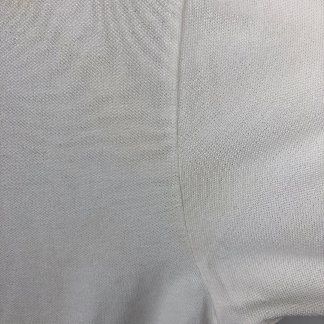 Ralph Lauren POLO by Ralph Lauren Half-Zip Short-Sleeve Polo Shirt, Men's Size XL (approx.) cotton white type Vintage Second Hand