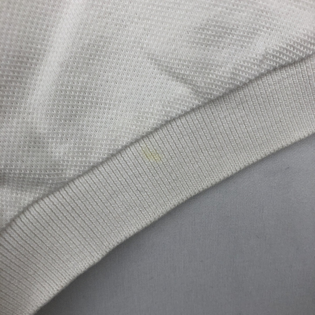 Ralph Lauren POLO by Ralph Lauren Half-Zip Short-Sleeve Polo Shirt, Men's Size XL (approx.) cotton white type Vintage Second Hand