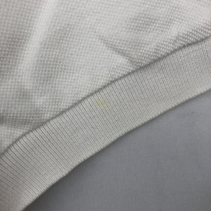 Ralph Lauren POLO by Ralph Lauren Half-Zip Short-Sleeve Polo Shirt, Men's Size XL (approx.) cotton white type Vintage Second Hand