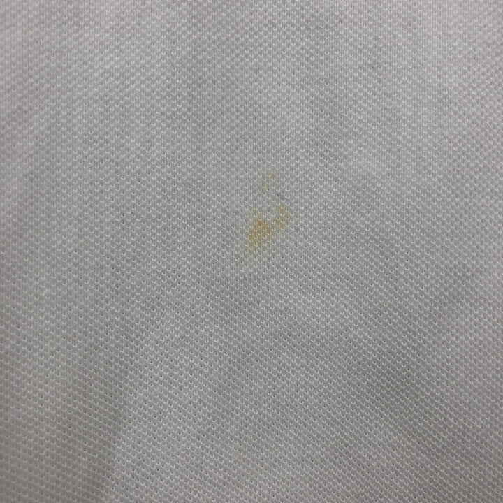 Ralph Lauren POLO by Ralph Lauren Half-Zip Short-Sleeve Polo Shirt, Men's Size XL (approx.) cotton white type Vintage Second Hand