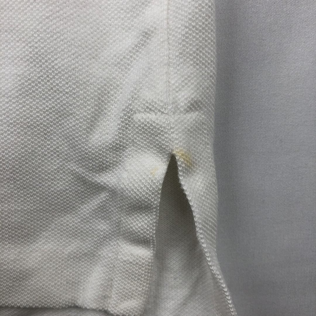 Ralph Lauren POLO by Ralph Lauren Half-Zip Short-Sleeve Polo Shirt, Men's Size XL (approx.) cotton white type Vintage Second Hand