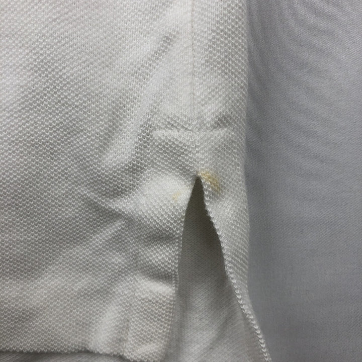 Ralph Lauren POLO by Ralph Lauren Half-Zip Short-Sleeve Polo Shirt, Men's Size XL (approx.) cotton white type Vintage Second Hand