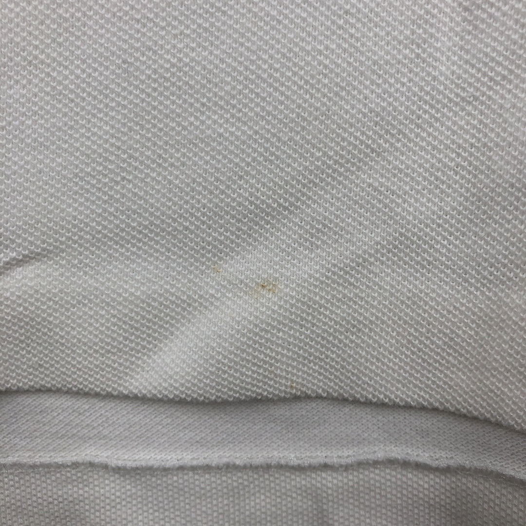 Ralph Lauren POLO by Ralph Lauren Half-Zip Short-Sleeve Polo Shirt, Men's Size XL (approx.) cotton white type Vintage Second Hand