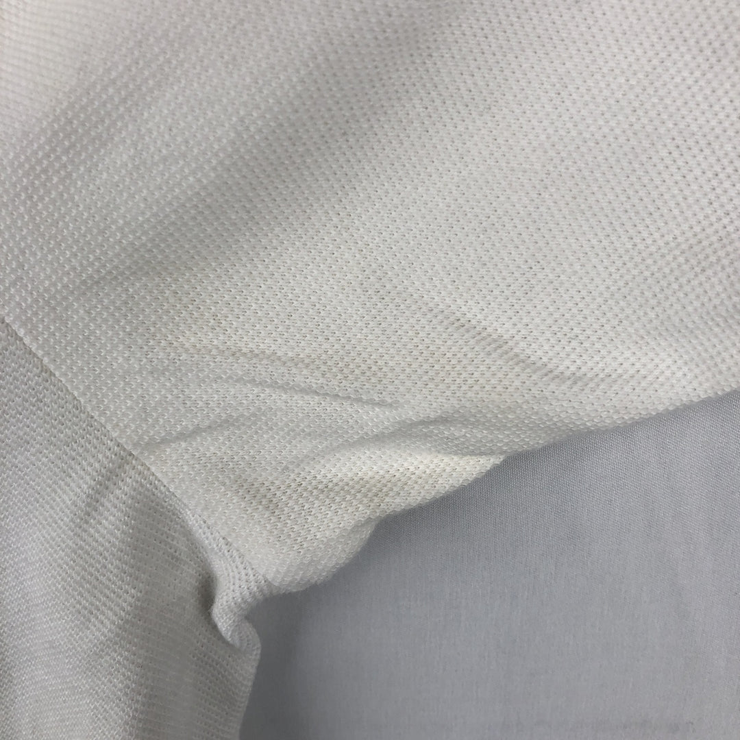 Ralph Lauren POLO by Ralph Lauren Half-Zip Short-Sleeve Polo Shirt, Men's Size XL (approx.) cotton white type Vintage Second Hand