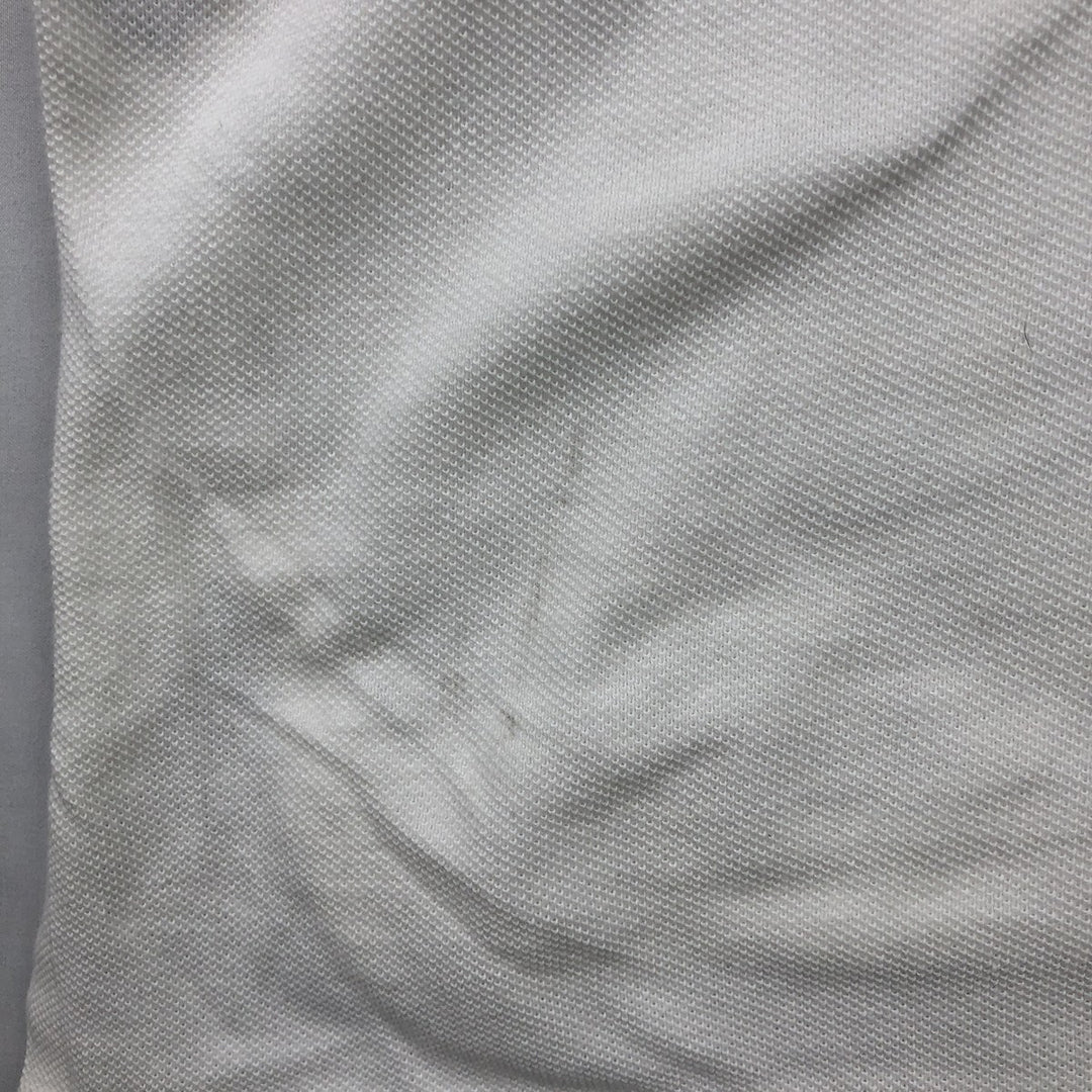 Ralph Lauren POLO by Ralph Lauren Half-Zip Short-Sleeve Polo Shirt, Men's Size XL (approx.) cotton white type Vintage Second Hand