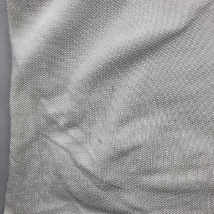 Ralph Lauren POLO by Ralph Lauren Half-Zip Short-Sleeve Polo Shirt, Men's Size XL (approx.) cotton white type Vintage Second Hand