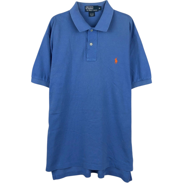 Ralph Lauren POLO by Ralph Lauren short sleeve polo shirt, men's size M cotton blue type Vintage Second Hand