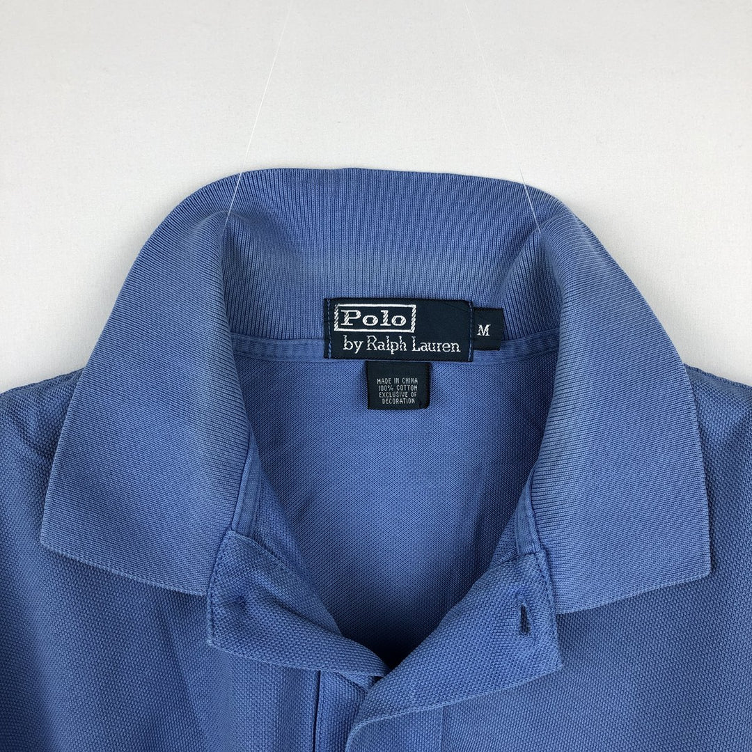 Ralph Lauren POLO by Ralph Lauren short sleeve polo shirt, men's size M cotton blue type Vintage Second Hand