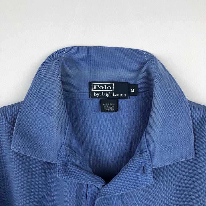 Ralph Lauren POLO by Ralph Lauren short sleeve polo shirt, men's size M cotton blue type Vintage Second Hand