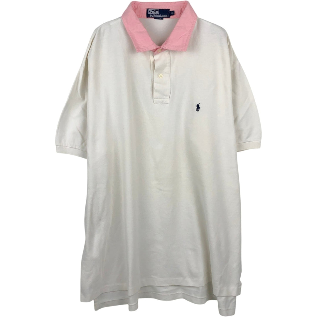 Ralph Lauren POLO by Ralph Lauren short sleeve polo shirt, men's size XXL cotton black type Vintage Second Hand