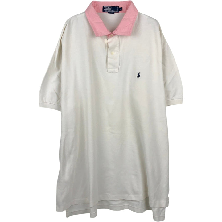 Ralph Lauren POLO by Ralph Lauren short sleeve polo shirt, men's size XXL cotton black type Vintage Second Hand