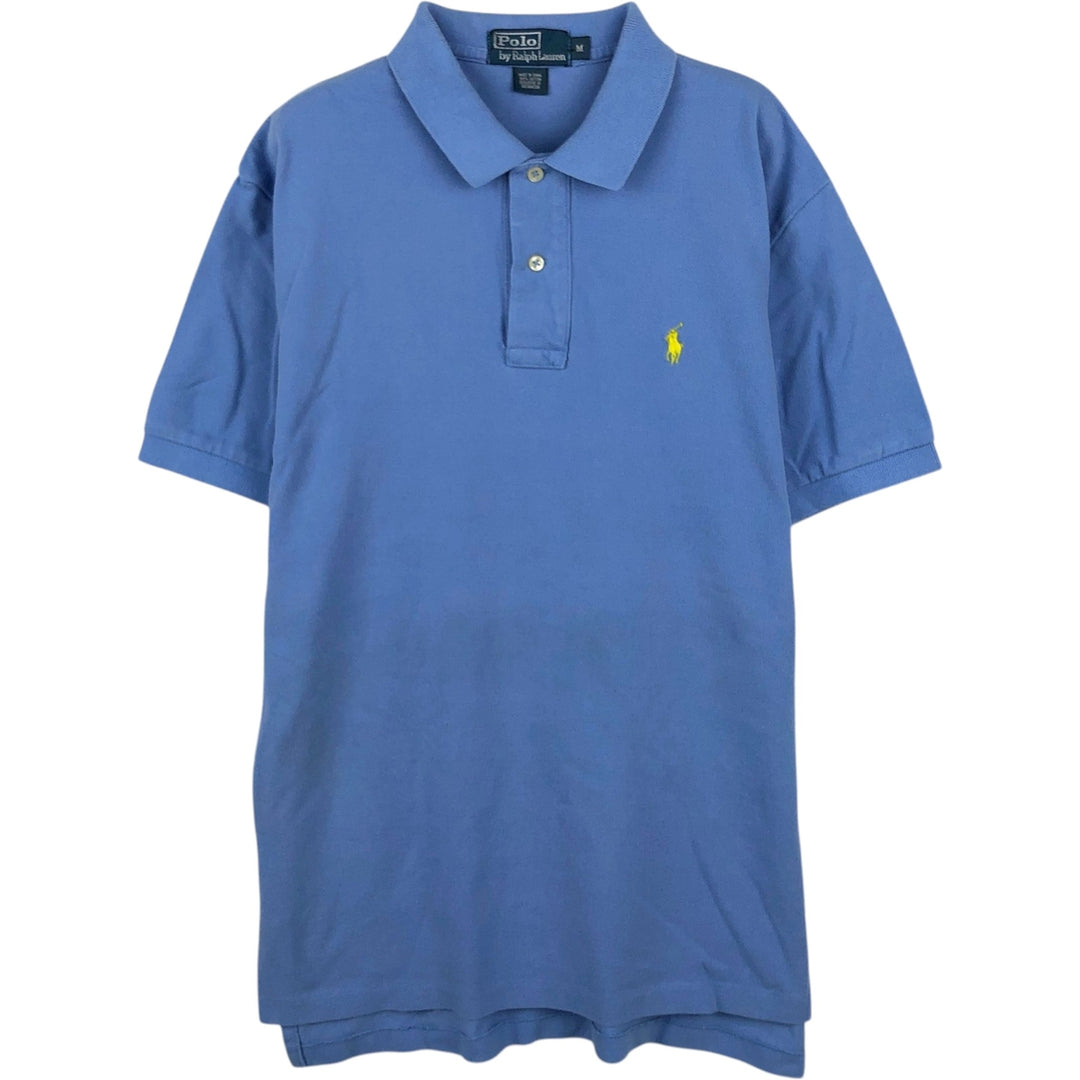Ralph Lauren POLO by Ralph Lauren short sleeve polo shirt, men's size M cotton blue type Vintage Second Hand