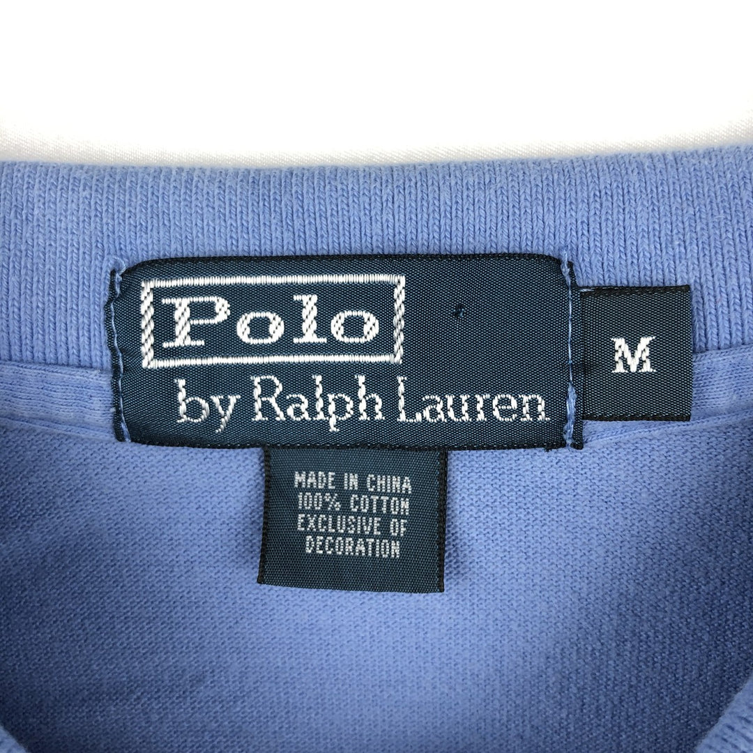 Ralph Lauren POLO by Ralph Lauren short sleeve polo shirt, men's size M cotton blue type Vintage Second Hand
