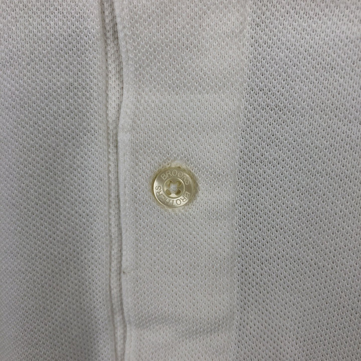 Brooks Brothers Golden Fleece Short-Sleeve Polo Shirt, Made in USA, Men's Size L (approx.) cotton white type Vintage Second Hand