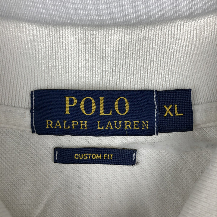 Ralph Lauren POLO RALPH LAUREN CUSTOM FIT Big Pony Short Sleeve Polo Shirt Men's XL cotton white type Vintage Second Hand