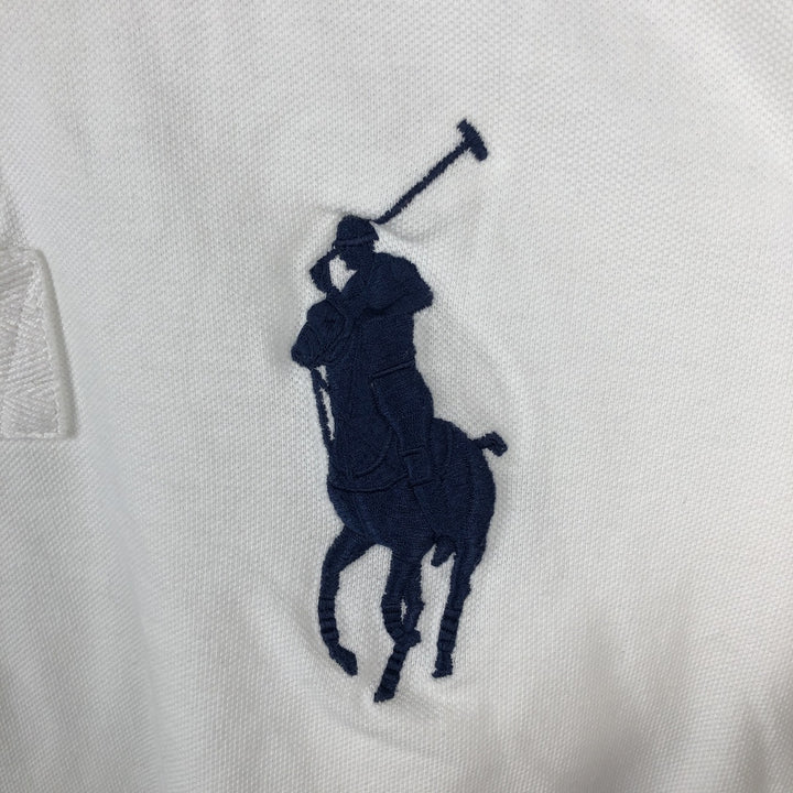 Ralph Lauren POLO RALPH LAUREN CUSTOM FIT Big Pony Short Sleeve Polo Shirt Men's L size cotton white type Vintage Second Hand