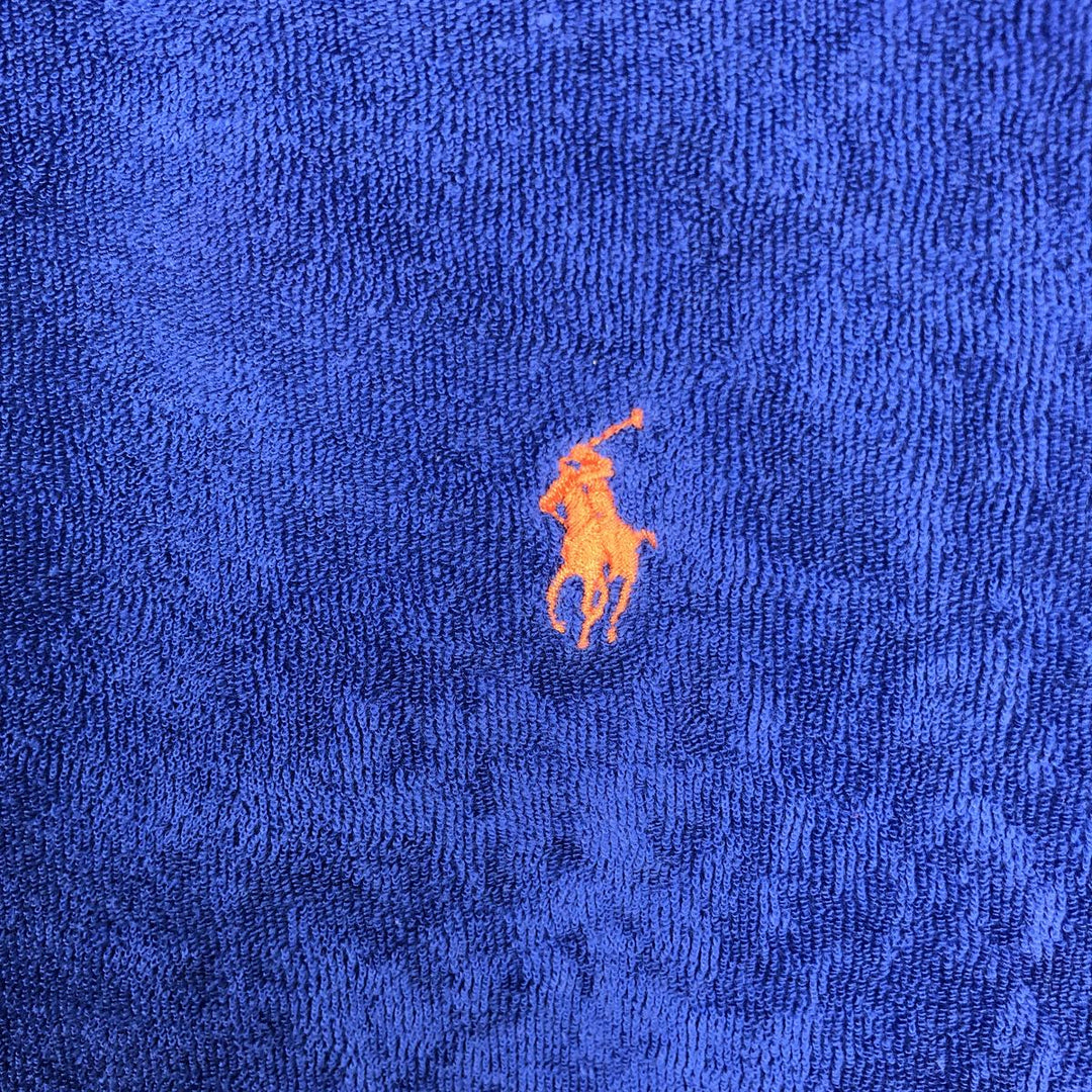 Ralph Lauren POLO by Ralph Lauren pile short sleeve polo shirt, men's XL size cotton blue type Vintage Second Hand