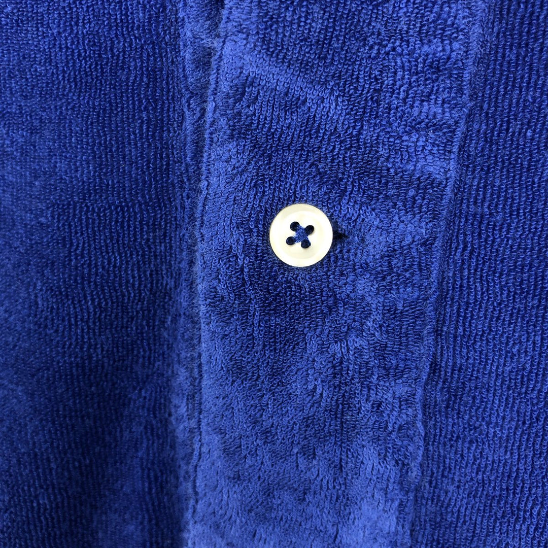 Ralph Lauren POLO by Ralph Lauren pile short sleeve polo shirt, men's XL size cotton blue type Vintage Second Hand