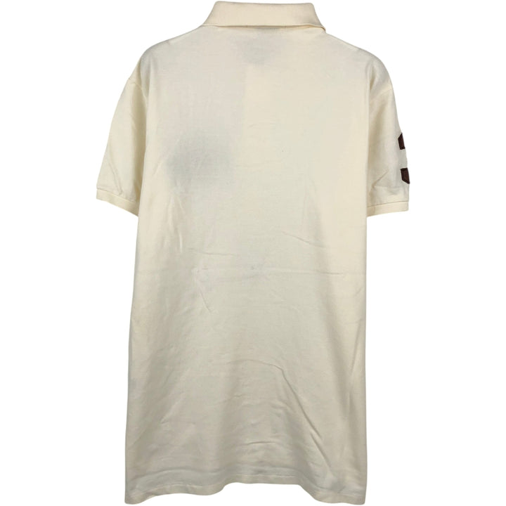 Ralph Lauren POLO by Ralph Lauren Double Pony Short-Sleeve Polo Shirt, Men's Size M (approx.) cotton unbleached Vintage Second Hand