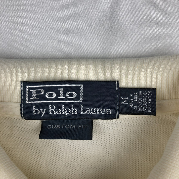 Ralph Lauren POLO by Ralph Lauren Double Pony Short-Sleeve Polo Shirt, Men's Size M (approx.) cotton unbleached Vintage Second Hand